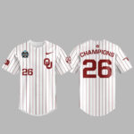 Custom Number Oklahoma Sooners 2026 College World Series Champions Baseball Jersey for College Baseball Fans