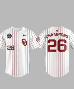 Custom Number Oklahoma Sooners 2026 College World Series Champions Baseball Jersey for College Baseball Fans