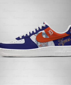 Detroit Tigers Major League Baseball Version 2026 Graphic Air Force 1 Shoes Sneakers for Baseball Fans
