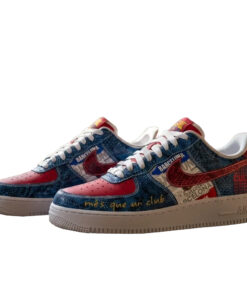 FC Barcelona Mes Que Un Club Graphic Air Force 1 Shoes Sneakers for Soccer Fans