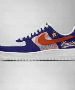 Houston Astros Major League Baseball Version 2026 Graphic Air Force 1 Shoes Sneakers for Baseball Fans