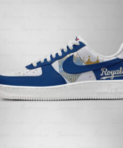 Kansas City Royals Major League Baseball Version 2026 Graphic Air Force 1 Shoes Sneakers for Baseball Fans