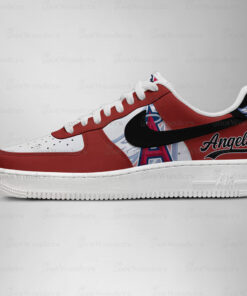Los Angeles Angels Major League Baseball Version 2026 Graphic Air Force 1 Shoes Sneakers for Baseball Fans