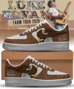 Luke Bryan 2026 Tour Graphic Air Force 1 Shoes Sneakers for Music Fans
