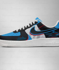 Miami Marlins Major League Baseball Version 2026 Graphic Air Force 1 Shoes Sneakers for Baseball Fans
