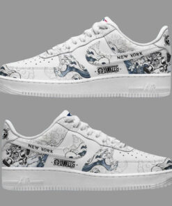 New York Yankees Baseball x One Piece Gear 5 Graphic Air Force 1 Shoes Sneakers for Baseball and Anime Fans