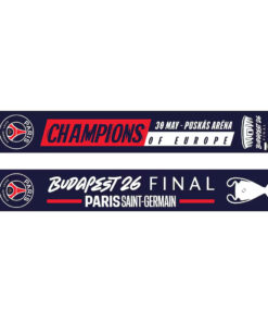 Paris Saint Germain Champions Of Europe 2026 Graphic Scarf for Soccer Fans