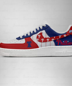 Philadelphia Phillies Major League Baseball Version 2026 Graphic Air Force 1 Shoes Sneakers for Baseball Fans