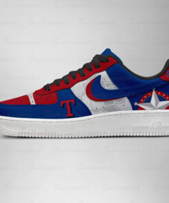Texas Rangers Major League Baseball Version 2026 Graphic Air Force 1 Shoes Sneakers for Baseball Fans