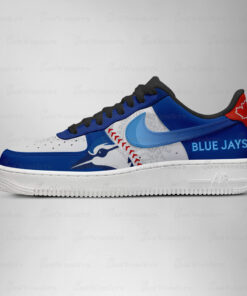 Toronto Blue Jays Major League Baseball Version 2026 Graphic Air Force 1 Shoes Sneakers for Baseball Fans