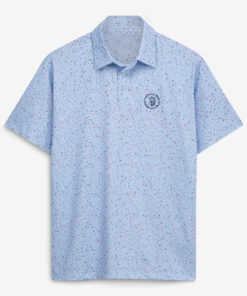 Unisex 126th U.S. Open Shinnecock Hills 2026 Light Blue Splatter Polo Shirt for Golf Fans