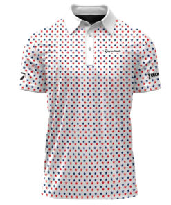 Unisex 126th U.S. Open Shinnecock Hills 2026 Red Blue Stars Pattern Polo Shirt for Golf Fans