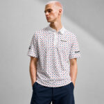 Unisex 126th U.S. Open Shinnecock Hills 2026 Red Blue Stars Pattern Polo Shirt for Golf Fans