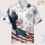 Unisex 250 Years Of Freedom Hawaiian Shirt 1776-2026 for Patriotic Fans
