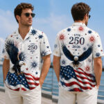 Unisex 250 Years Of Freedom Hawaiian Shirt 1776-2026 for Patriotic Fans