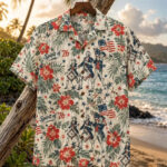 Unisex 250 Years of America Patriotic 4th of July Hawaiian Shirt for Patriotic Americans