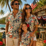 Unisex 250 Years of America Patriotic 4th of July Hawaiian Shirt for Patriotic Americans