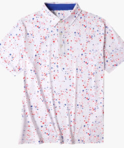 Unisex 4th Of July Patriotic Stars 2026 Graphic Polo Shirt for American Pride Fans