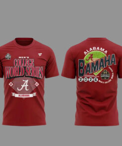 Unisex Alabama Crimson Tide Men's College World 2026 Graphic Shirt for College Sports Fans
