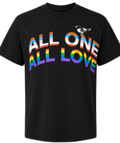 Unisex All One All Love Graphic Shirt for Equality and Unity Supporters