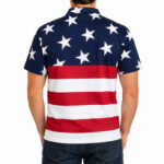 Unisex American Flag Freedom Patriotic Graphic Polo Shirt for Patriotic Fans