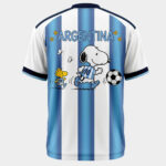 Unisex Argentina National Soccer Snoopy And Woodstock 2026 Graphic Shirt for Soccer Fans