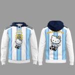 Unisex Argentina National Soccer Team Global Soccer Event 2026 x Hello Kitty Graphic Shirt for Soccer Fans