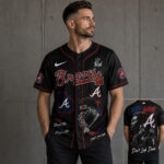 Unisex Atlanta Braves x Rod Wave Don’t Look Down Tour 2026 Baseball Jersey for Baseball and Music Fans