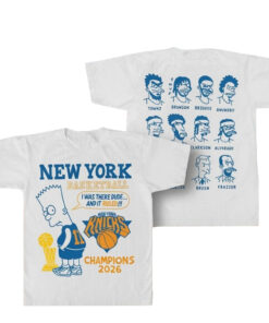 Unisex Bart Simpson New York Knicks 2026 Champions I Was There Dude And It Ruled Graphic Shirt for Basketball Fans