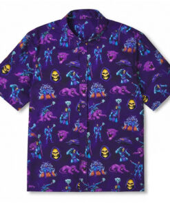 Unisex Brandon Walker Masters Of The Universe Purrr-fectly Evil Graphic Hawaiian Shirt for Entertainment Fans