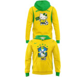 Unisex Brazil Soccer Hello Kitty Night Global Soccer Event 2026 Graphic Shirt for Soccer Fans