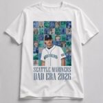 Unisex Bryce Miller Seattle Mariners Dad Era 2026 Graphic Shirt for Baseball Fans