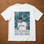 Unisex Bryce Miller Seattle Mariners Dad Era 2026 Graphic Shirt for Baseball Fans