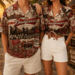 Unisex Budweiser Clydesdales King Of Beers Hawaiian Shirt for Beverage Fans