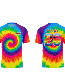 Unisex Buffalo Bills Pride Night 2026 Tie-Dye Graphic Shirt for Football Fans