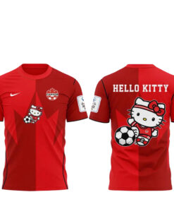 Unisex Canada Global Soccer Event 2026 Hello Kitty Day Football Match Graphic Shirt for Soccer and Hello Kitty Fans