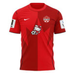 Unisex Canada Global Soccer Event 2026 Hello Kitty Day Football Match Graphic Shirt for Soccer and Hello Kitty Fans