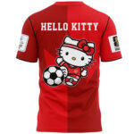 Unisex Canada Global Soccer Event 2026 Hello Kitty Day Football Match Graphic Shirt for Soccer and Hello Kitty Fans