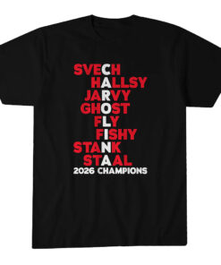 Unisex Carolina Hockey Names 2026 Champs Graphic Shirt for Hockey Fans