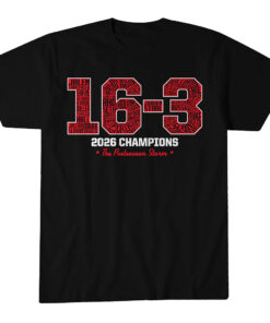 Unisex Carolina Hurricanes Hockey 16-3 2026 Champs Graphic Shirt for Hockey Fans