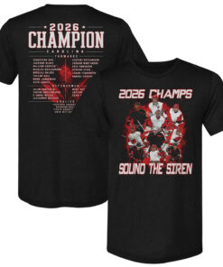 Unisex Carolina Hurricanes Hockey 2026 Champs Roster Sound The Siren Graphic Shirt for Hockey Fans