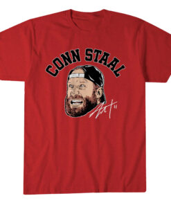 Unisex Carolina Hurricanes Jordan Staal Conn Staal Graphic Shirt for Hockey Fans