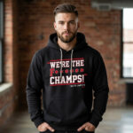 Unisex Carolina Hurricanes Seth Jarvis We’re The F Champs Graphic Shirt for Hockey Fans