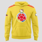 Unisex Colombia National Soccer Hello Kitty Day 2026 Graphic Hoodie for Soccer Fans