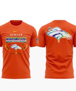 Unisex Denver Broncos Pride Day 2026 Orange Graphic Shirt for Football Fans
