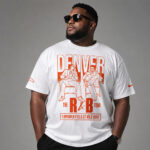 Unisex Denver Broncos x The R&B Tour 2026 Graphic Shirt for Football and Music Fans