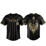 Unisex Detroit Tigers 2026 House of the Dragon Night Black Baseball Jersey for Baseball Fans