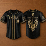 Unisex Detroit Tigers 2026 House of the Dragon Night Black Baseball Jersey for Baseball Fans