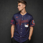 Unisex Detroit Tigers x Hello Kitty Baseball Helmet Bobbleheads 2026 Baseball Jersey for Baseball Fans
