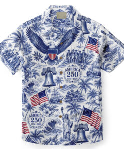 Unisex Eagle Of Freedom America 250 Hawaiian Shirt for Patriotic Fans